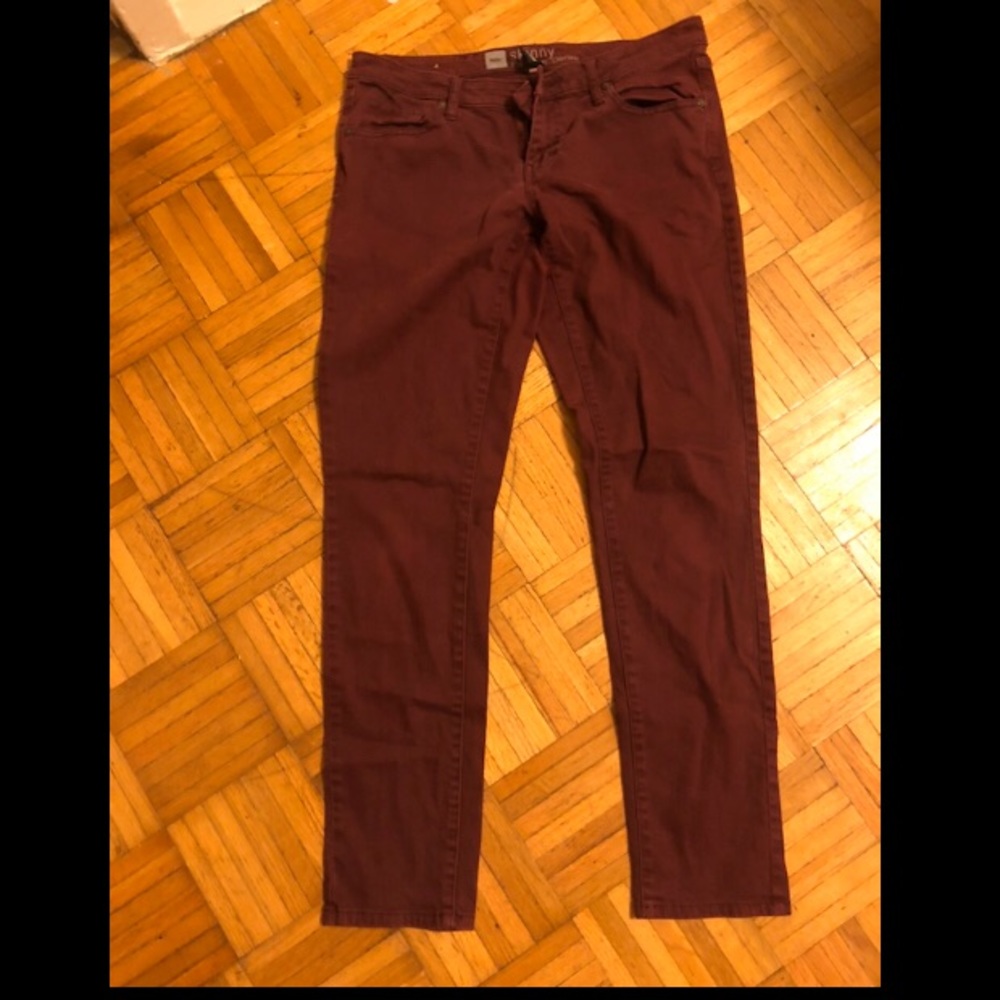 Burgundy jeans